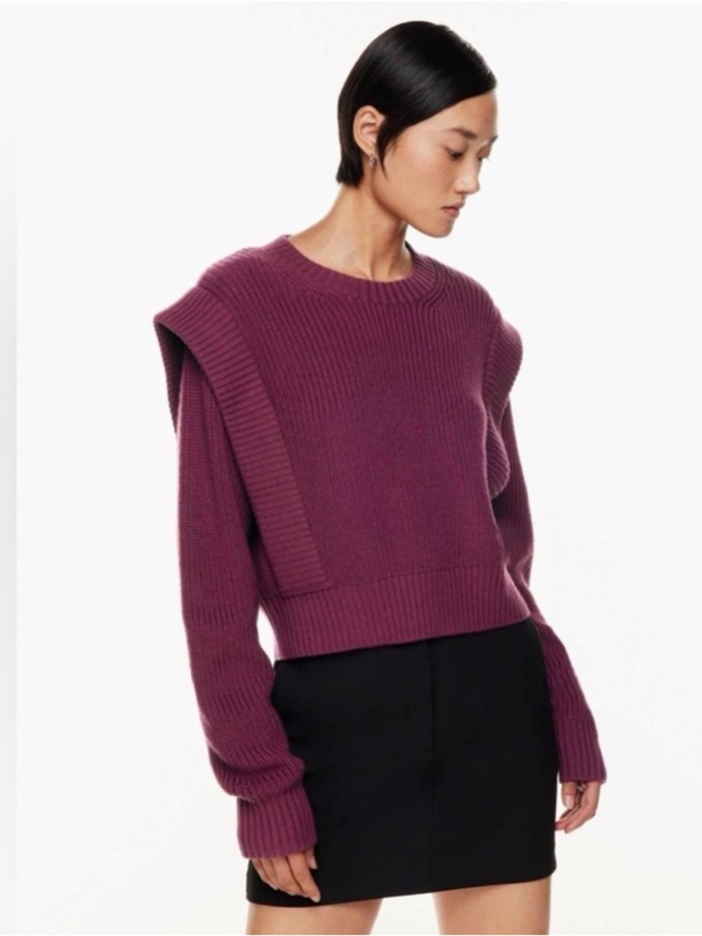 Babaton Grazia Sweater - 100%
Merino Wool - Burgundy - Size S